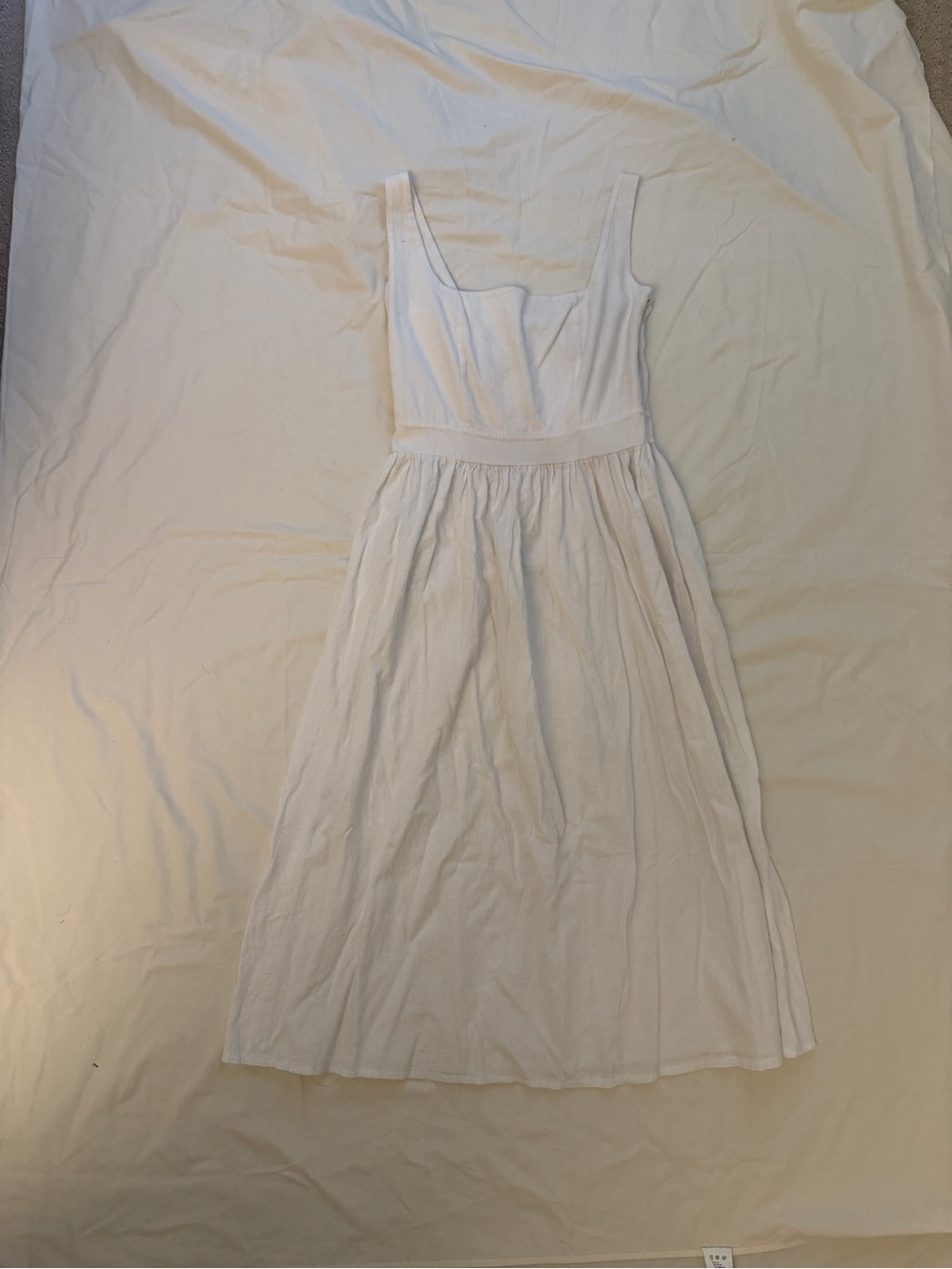 White Sleeveless Midi Dress